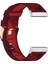 Örgü Kanvas Saat Bandı For Fit Sense For Fitbit Sense Kırmızı (Yurt Dışından) 2