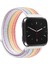 Fitbit Versa 1/2 Gökkuşağı Ince Çizgili Naylon Kayış (Yurt Dışından) 1