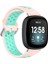 Silikon Saat Bandı Için Fit Versa 4 / Sense 2 Için Fitbit Versa 4 / Sense 2 Açık Pembe Deniz Mavisi (Yurt Dışından) 3