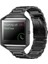 Fitbit Blaze Için Metal Çerçeve Kelebek Toka Üç Boncuk Paslanmaz Çelik Metal Watch Band Siyah (Yurt Dışından) 3