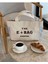 E-Bag Kanvas Gri Large Tote Bag Omuz Keten Çanta 4