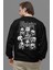 Slipknot Sırt Baskılı Kapüşonsuz Sweatshirt, Oversize Rock Band Baskılı Sweat 2