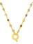 Renkli Taşlı Zincir 718922 Gold 1