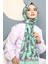 Çiçek Desen Mint Yeşili Soft Pamuk Şal 2