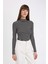 Slim Fit Dar Kesim Yarım Balıkçı Yaka Çizgili Uzun Kollu Tişört D4985AX24AU 5