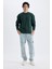 Boxy Fit Bisiklet Yaka Baskılı Sweatshirt X8282AZ24AU 2