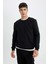 Regular Fit Bisiklet Yaka Kalın Basic Düz Sweatshirt T3777AZ24AU 1