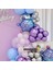 Balon Seti Krom Mor-Makaron Lila-Makaron Mavi-Beyaz 100 Lü Balon Zinciri Seti 3