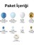Balon Seti Derin Okyanus-Makaron Mavi-Beyaz-Krom Gold 60 Lı Balon Zinciri Seti 2