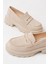 Bej Süet Günlük Yüksek Tabanlı Loafer Ayakkabı 1