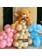 Balon Seti Makaron Pembe-Makaron Mavi-Retro Beyaz 60 Lı Balon Zinciri Seti 5