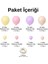 Balon Seti Makaronsarı-Makaronpembe-Makaronlila-Makaronsomon 60 Lı Balon Zinciri Seti 2