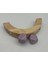 14 cm Oval Ahşap Burs Lila Renk Toplu 1