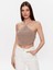 Calvin Klein Waffle Halter Neck Top Crop Top T-Shirt 1