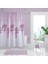 Banyo Duş Perdesi 7359 180X200 Perde Borusu Askı Aparatı Pembe 160X260 Hediyeli 2