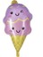 Külah Dondurma Folyo Balon 40*68 cm Mor Renk Yaz Temalı Ice Cream Konsept Parti Balonu 1