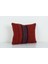 Kırmızı Renkli Çizgili El Dokuma Kilim Kırlent Kılıf 33 x 40 cm 2