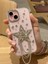 Apple iPhone 13 Uyumlu Gümüş Kristal Taşlı Yıldızlı Püsküllü Şeffaf Kılıf 4