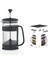 French Press Kahve ve Bitki Çayı French Press Çay ve Kahve Demleme 400ML Siyah French Press 4