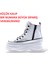 G24K345 Deri Yüksek Taban Kadın Bilekli Beyaz Sneaker Ayakkabı 2