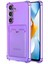 Samsung Galaxy A56 Kılıf Darbe Emici Köşe Korumalı Kartlıklı Cüzdanlı Silikon Kapak - Lila 1