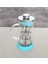 Mavi Krom French Press Bitki Çayı Demliği 350 ml, şık ve kullanışlı tasarım 2