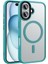 Cupcase Apple iPhone 16 Kılıf Mat Arka Yüzey Wireless Şarj Özellikli Zore Flet Magsafe Kapak-Yeşil 1