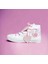 Cinamo Pembe Kalp Bağcık Baskılı Keten Spor Ayakkabı Sneaker 1