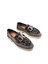 SV011 Süet Deri Vizon Renk Leopar Baskı Tokalı Kadın Loafer Ayakkabı 2
