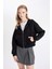 Coool Standart Fit Kapüşonlu Fermuarlı Sweatshirt Siyah 3