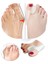 Jel Silikon Başparmak Ayak Ateli Düzeltici Koruyucu Makaralı Beyaz Ten Rengi 2'li Set 2
