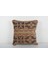 Kahverengi Renkli Geometrik El Dokuma Kilim Kırlent Kılıf (Içliksizdir) 50 x 50 cm 1