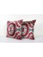 Kırmızı Renkli Geometric Desenli Kadife Ikat Yastık Kılıfı (Içliksizdir) 3