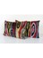 Geometric Desenli Renkli Kadife 2'li Set Ikat Yastık Kılıfı (Içliksizdir) 3