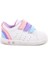 Lunce Cırtlı Işıklı Kız Bebek Spor Ayakkabı Beyaz - Lila 1