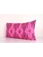 Pembe Uzun Çizgili El Dokuma Kilim Kırlent Kılıf 3