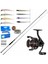 Okuma Profesyonel Spin Seti Okuma Azaki Spin 244 cm 7-28 gr 2 Parça Spin Kamışı&okuma Ceymar Hd CHD-4000A Matt Black 7+1bb Olta Makinesi 1