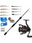 Okuma Profesyonel Lrf Seti Okuma LRF-TELE-706UL 210CM 1-8 gr Lrf Kamışı&okuma Ceymar Hd CHD-2500A Matt Black 7+1bb Olta Makinesi 1