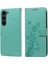 Samsung Galaxy S23 Deri Flip Kart Yuvaları Çiçek Için Flip Case (Yurt Dışından) 4