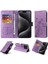 IPhone 15 Pro Kart Yuvaları Flip Deri Çiçek Için Flip Case (Yurt Dışından) 1