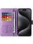 IPhone 15 Pro Kart Yuvaları Flip Deri Çiçek Için Flip Case (Yurt Dışından) 3