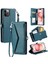Cüzdan Crossbody Kılıf IPhone 12 Için Pro Fermuar Faturaları Yuvası Cüzdan Kılıf (Yurt Dışından) 1