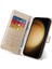 Samsung Galaxy S23 Deri Flip Kart Yuvaları Çiçek Için Flip Case (Yurt Dışından) 3