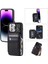 IPhone 13 Için Cüzdan Durumda Pro Rfıd Engelleme Pu Deri 3 Büyük Kart Çevirme (Yurt Dışından) 1