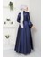 Kadın Giyim Moda Tesettür Saten Uzun Abiye Elbise 2746 4