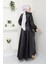 Kadın Giyim Moda Tesettür Saten Uzun Abiye Elbise 2746 4