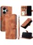 Xiaomi Poco M6 4g Manyetik Kickstand Bilek Kayışı Pu Deri Için Flip Case (Yurt Dışından) 4