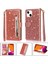 IPhone 14 Için Fermuar Cep Durumda Artı Pu Deri Kart Tutucu Glitter Vaka (Yurt Dışından) 1