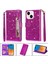 IPhone 15 Için Fermuar Cep Durumda Artı Glitter Cüzdan Kılıf Manyetik Pu (Yurt Dışından) 1
