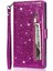 IPhone 15 Için Fermuar Cep Durumda Artı Glitter Cüzdan Kılıf Manyetik Pu (Yurt Dışından) 4